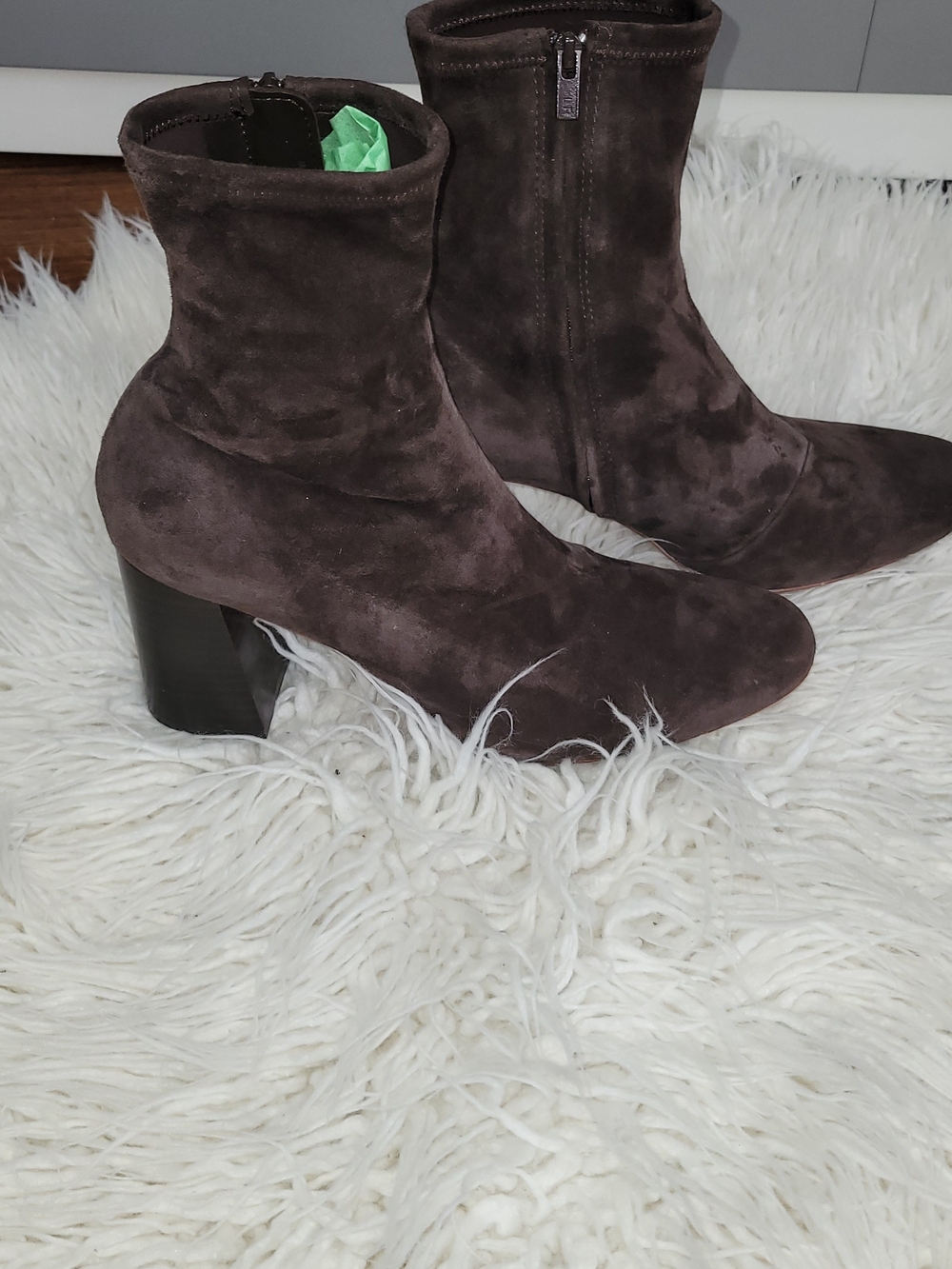 Loffler Randall Suede Ankle Boots in Dark Brown - Women's Fashion Boot - Picture 8 of 13